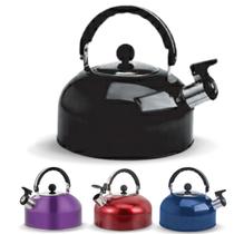Chaleira Inox Com Alarme Preta Capacidade 2L Mimo Style