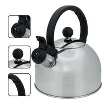 Chaleira Inox com Apito 2 Litros Mimo Style Fogão Gás Elétrico e Indução Bule de Chá e Café para Ferve Água Chaleira Inox com Apito 2 Litros Mimo Style Fogão Gás Elétrico e Indução Bule de Chá e Café para Ferve Água