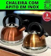 Chaleira Inox Com Apito Crown Gold 3 Litros - Gold-Wincy