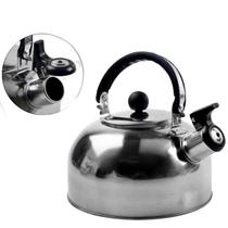 Chaleira Inox Com Apito e Tampa Alça Térmica Chá Cozinha 1 5 Litros Gourmet Pequena Café Cromada Aço Inox Bebidas