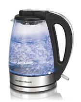 Chaleira Jarra Bule elétrica Hamilton Beach 1500w transparente Vidro preta 1.7L 127v