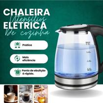 Chaleira Jarra Elétrica Bule Led Vidro Temperado Portatil 1,8 Litros