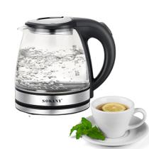 Chaleira Jarra Elétrica Ferve Rápido Aço Inox Transparente