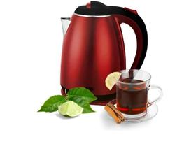 Chaleira Jarra Elétrica Plástico 1100w 1.8L Café Chá Vermelha