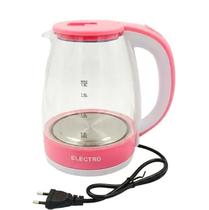 Chaleira Jarra Elétrica Vidro Temperado Premium Rosa 220V Chaleira Jarra Elétrica Vidro Temperado Premium Rosa 220V