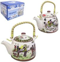 Chaleira Porcelana Decorada C/ Infusor 600ml - Teapot