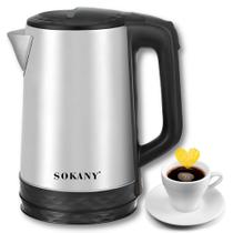 Chaleira Portátil Jarra Elétrica Bule inox Compacta 2,3l Litros Ideal 110v