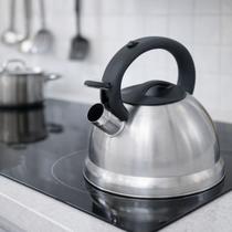 Chaleira Retro Gold Aço Inox Com Apito 3 Litros Com Indução Retro Decorativo Vai ao Fogo Chá Água Chimarrão Fogão Elétrico Fogão à Gás Cozinha A5