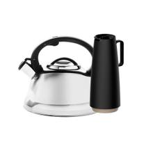 Chaleira Roma 2,7L Brinox E Garrafa Térmica Preto Tramontina