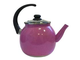 Chaleira rosa 3 litros com tampa de vidro alto luxo Chaleira rosa 3 litros com tampa de vidro alto luxo