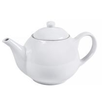 Chaleira Royal de Porcelana com Borda Dourada 900ml Branca PCLN212 - Hauskraft