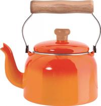 Chaleira Tradicional Aço Esmaltado 16 1,8 litros Laranja Mãe Ágata Ewel