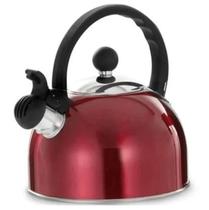 Chaleira Vermelha Inox 2 litros Mimo AJ19227 Chaleira Vermelha Inox 2 litros Mimo AJ19227