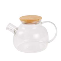 Chaleira Vidro Boro Tampa De Bambu 900ml Mattiné Fracalanza