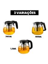 Chaleira Vidro Com Infusor Removível Prepare Chá De Forma Sustentável