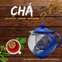 Chaleira Vidro Infusor Aço Inox Bule Chá Café 750 Ml