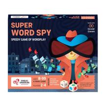 Chalk and Chuckles Super Word Spy jogos de palavras para crianças, adultos de 8 a 99 anos, diversão para a família, jogo de tabuleiro educativo, presentes para crianças de 8 anos ou mais