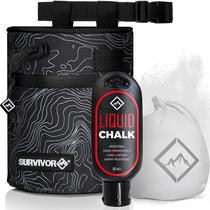 Chalk Bag SURVIVOR Mapa topográfico icônico com bola de giz e alça líquida Chalk Bag SURVIVOR Mapa topográfico icônico com bola de giz e alça líquida