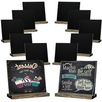 Chalkboard Sign Zhithink Mini Tabletop, pacote com 12 unidades, 13 x 15 cm, madeira Chalkboard Sign Zhithink Mini Tabletop, pacote com 12 unidades, 13 x 15 cm, madeira