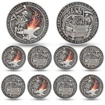 Challenge Coin IELCJJ Skull Dumpster Fire com design engraçado Challenge Coin IELCJJ Skull Dumpster Fire com design engraçado