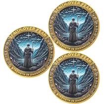 Challenge Coin LZWIN Faith Over Fear Christian Salmo 23:4
