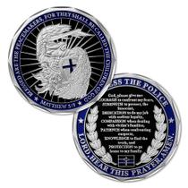 Challenge Coin Saint Michael Law Enforcement com oração