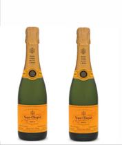 Champagne veuve clicquot brut 375ml c/ 2 unidades Champagne veuve clicquot brut 375ml c/ 2 unidades