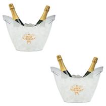 Champanheira Acrílico 8L Boas Festas Acrílico Premium 2pçs