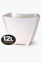 Champanheira Branca 12L Polipropileno Balde de Gelo Cachepô Vaso Utensílios Festa Bar