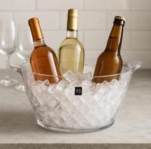 Champanheira Diamond Acrílico Cristal com Alça 15 Litros