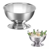 Champanheira Grande De Inox 6 Garrafas Balde De Gelo 12 Lts