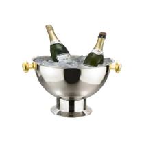 Champanheira Premium Inox Lisa Com Alça 13 Litros Grande para Champagne Ponche Cerveja Whisky Vodka Champanheira Premium Inox Lisa Com Alça 13 Litros Grande para Champagne Ponche Cerveja Whisky Vodka