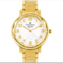 Champion feminino crystal dourado com vidro lapidado cn25596h