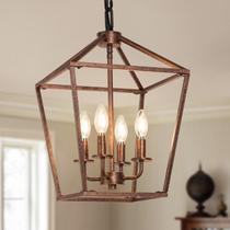 Chandelier Seaside Village, 4 luzes, ajustável, bronze antigo Chandelier Seaside Village, 4 luzes, ajustável, bronze antigo