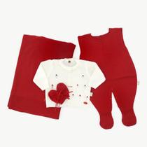 Chandra Saída Maternidade Em Tricô Para bebê Amêndoa Feminino