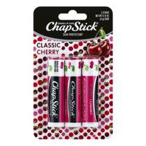 Chap Stick Classic Bálsamo Protetor Labial Cereja -Pack 3