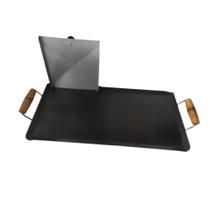 Chapa 60x30 Com Prensa para Lanche e Porções Uso em Fogão Chapa 60x30 Com Prensa para Lanche e Porções Uso em Fogão
