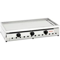 Chapa a Gás 1,00m Inox Espessura 10mm 3 Queimadores Fritomaq