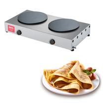 Chapa a Gás Dupla Redonda de Crepe Frânces