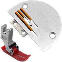 Chapa Agulha 3 Carreira Dente Calcador Emborrachado Reta
