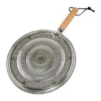 Chapa Banho Maria De Alumínio C/ Cabo Madeira Aquecer 19cm