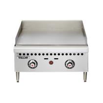 Chapa Bifeteira a Gás GLP Vulcan VCRG24T Profissional Inox 25,4mm 2 Queimadores Controle de Temperatura