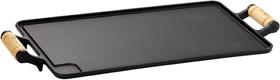 Chapa Bifeteira De Ferro Grande 2 Alças De Madeira 53x24,5
