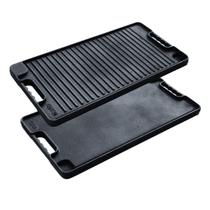 Chapa Bifeteira Dupla Face Ferro Fundido Preto