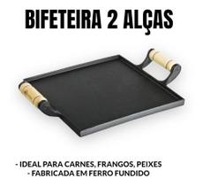 Chapa Bifeteira Ferro Fundido Lisa 24x24 Fogão Churrasqueira