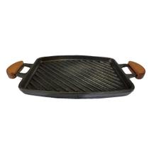 Chapa Bifeteira Grill Antiaderente Alça 31X24Cm E Espátula. Chapa Bifeteira Grill Antiaderente Alça 31X24Cm E Espátula.