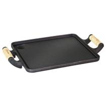 Chapa Bifeteira Lisa Alça Madeira 29x24cm - Fundição Santana Chapa Bifeteira Lisa Alça Madeira 29x24cm - Fundição Santana