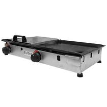 Chapa Chapeira 60x30 Misteira Hamburguer Multiuso Grill Com Prensa