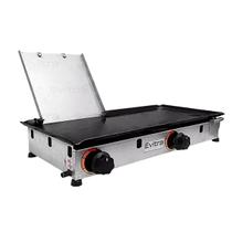 Chapa Chapeira 60x30 Misteira Hamburguer Multiuso Grill Com Prensa
