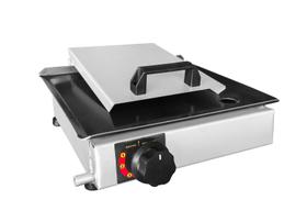 Chapa Chapeira De Lanche Hamburguer Hot Dog 30x30 Com Prensa e Coletor De Gordura